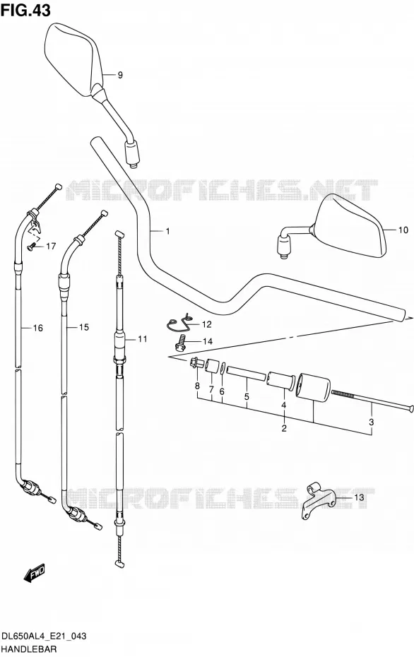 HANDLEBAR Suzuki MOTO 650 V-STROM 2014  DL650AUE L4 (E21)