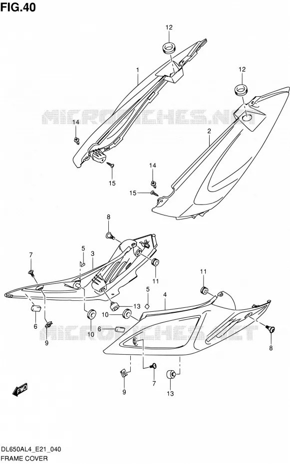 REAR FAIRING Suzuki MOTO 650 V-STROM 2014  DL650AUE L4 (E21)