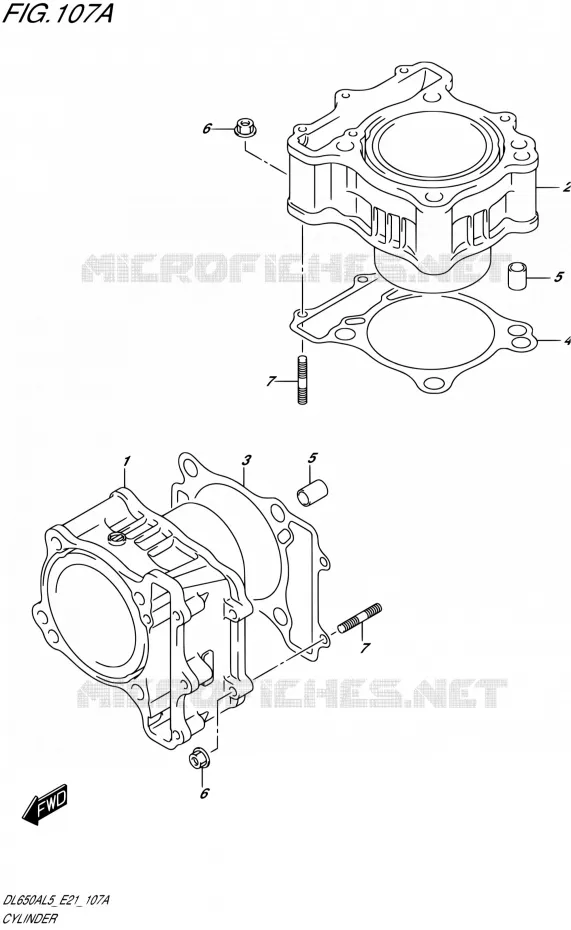 CYLINDER Suzuki MOTO 650 V-STROM 2015  DL650AUE L5 (E21)
