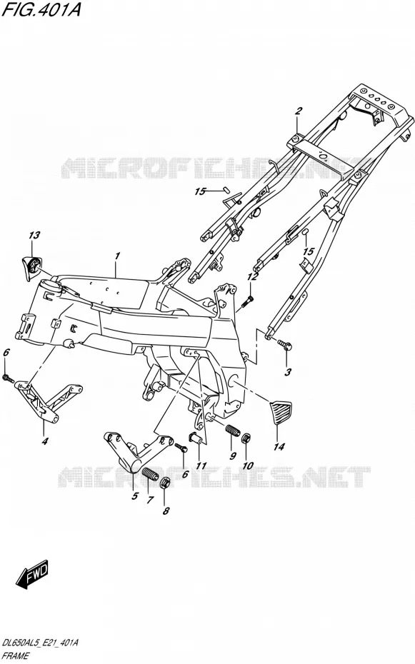 FRAME Suzuki MOTO 650 V-STROM 2015  DL650AUE L5 (E21)