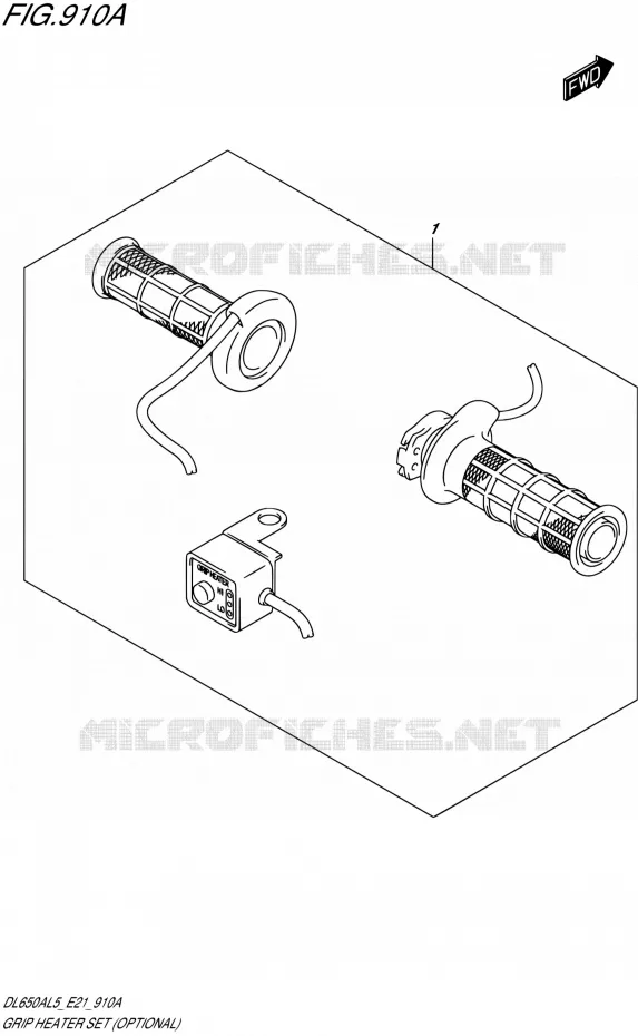 GRIP HEATER SET (OPTIONAL) Suzuki MOTO 650 V-STROM 2015  DL650AUE L5 (E21)