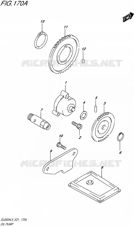 OIL PUMP Suzuki MOTO 650 V-STROM 2015  DL650AUE L5 (E21)