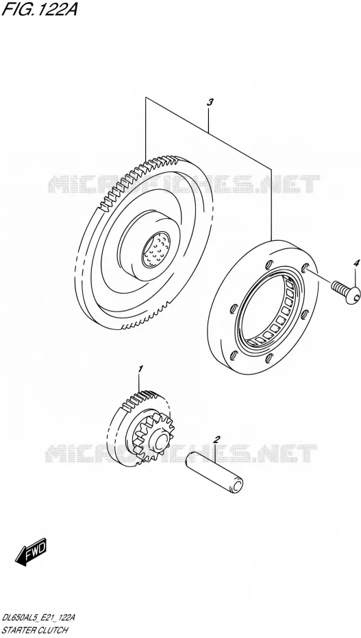 STARTER MOTOR CLUTCH Suzuki MOTO 650 V-STROM 2015  DL650AUE L5 (E21)