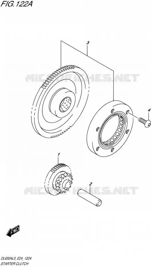 STARTER MOTOR CLUTCH Suzuki MOTO 650 V-STROM 2015  DL650AUE L5 (E24)