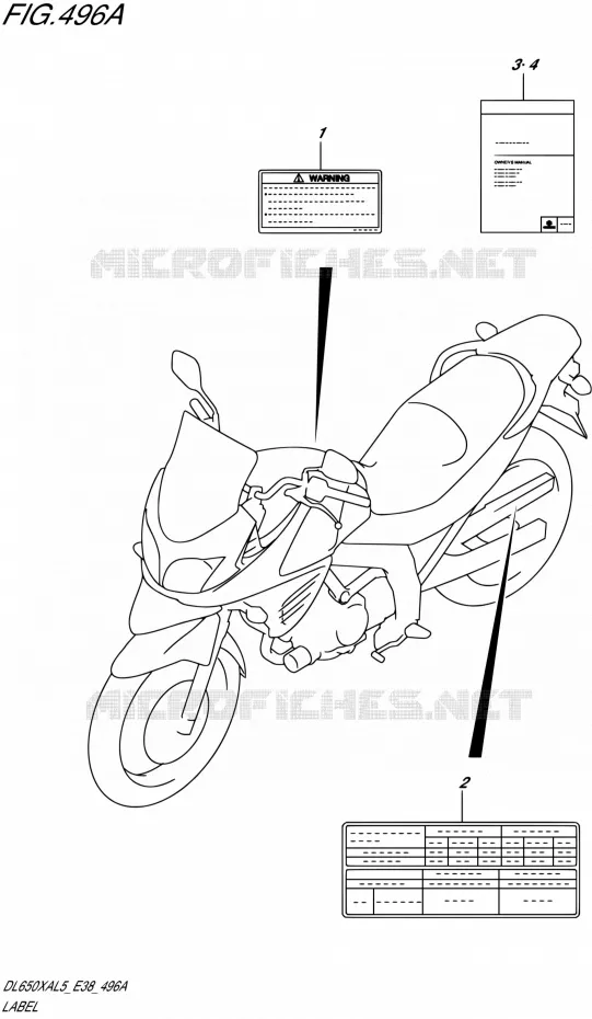 LABEL Suzuki MOTO 650 V-STROM 2015  DL650XA L5 (E38)