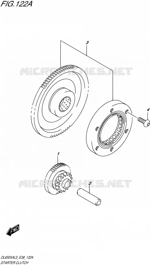 STARTER MOTOR CLUTCH Suzuki MOTO 650 V-STROM 2015  DL650XA L5 (E38)