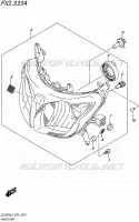 HEADLIGHT (WITHOUT REFLECTOR) for Suzuki V-STROM 650 2016