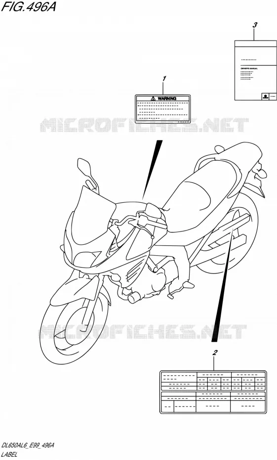 LABEL Suzuki MOTO 650 V-STROM 2016  DL650XA L6 (E99)