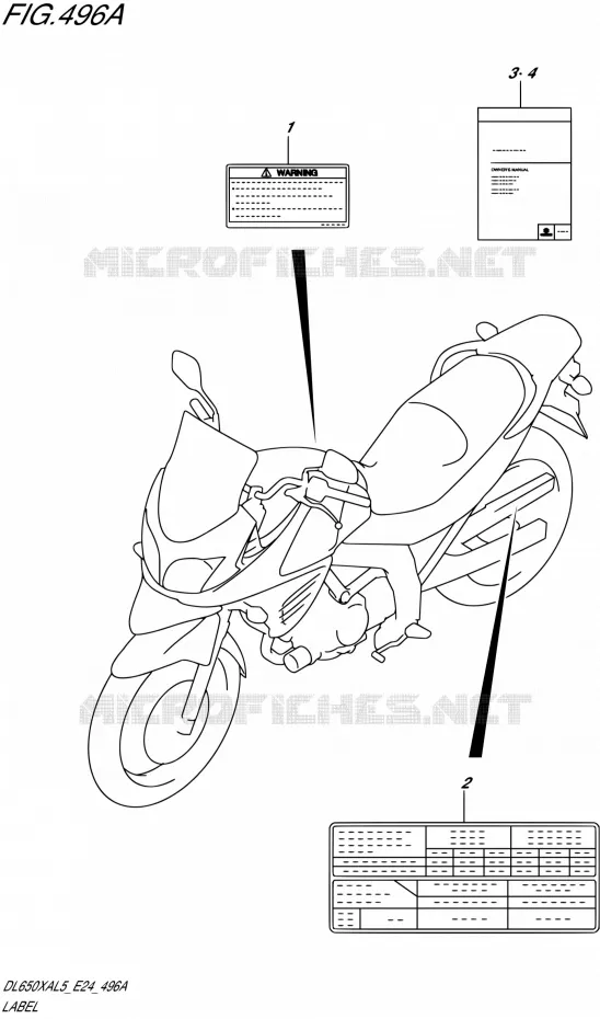LABEL Suzuki MOTO 650 V-STROM 2015  DL650XAUE L5 (E24)