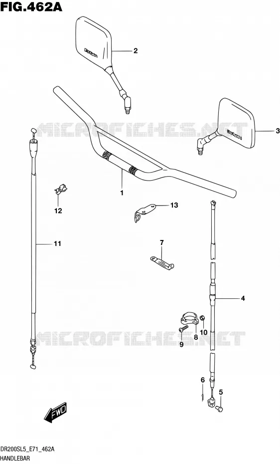 HANDLEBAR Suzuki MOTO 200 DR 2015  DR200S L5 (E71)