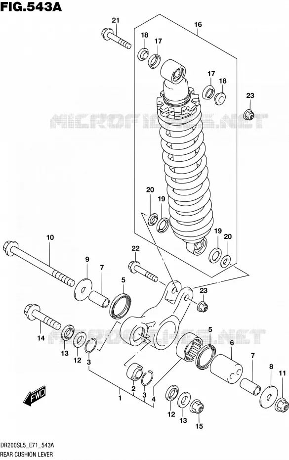SHOCK ABSORBER LINKAGE Suzuki MOTO 200 DR 2015  DR200S L5 (E71)