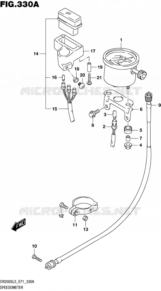 SPEEDOMETER Suzuki MOTO 200 DR 2015  DR200S L5 (E71)
