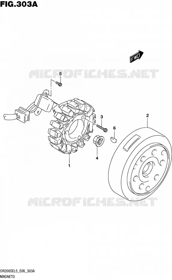 IGNITION Suzuki MOTO 200 DR 2015  DR200SE L5 (E06)