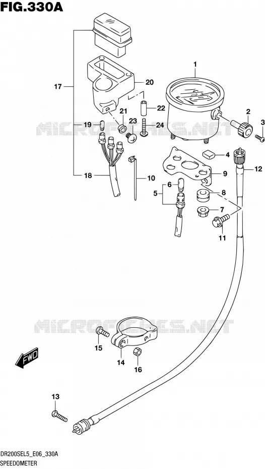 SPEEDOMETER Suzuki MOTO 200 DR 2015  DR200SE L5 (E06)