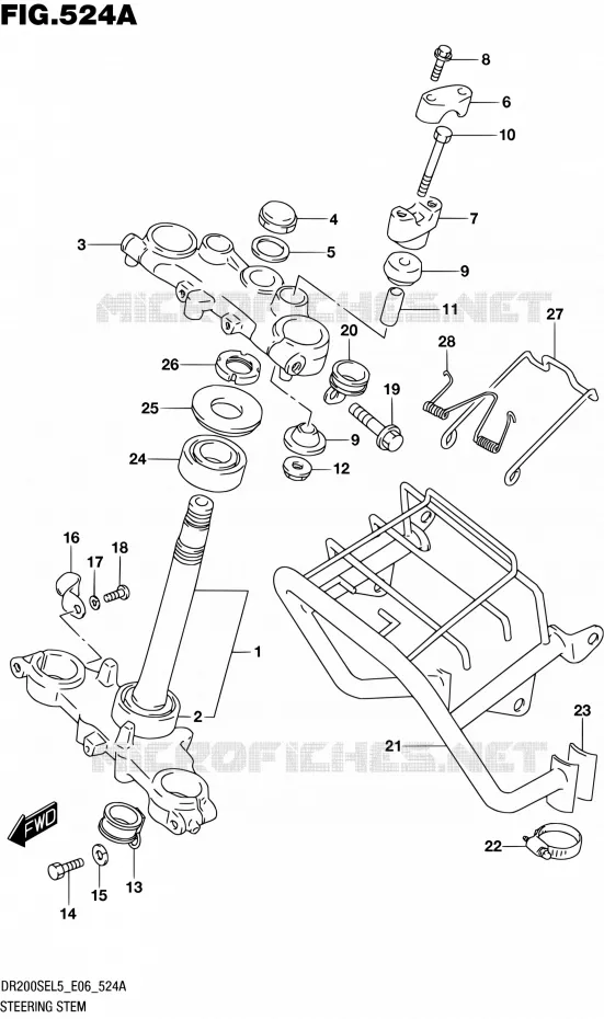 STEERING COLUMN Suzuki MOTO 200 DR 2015  DR200SE L5 (E06)