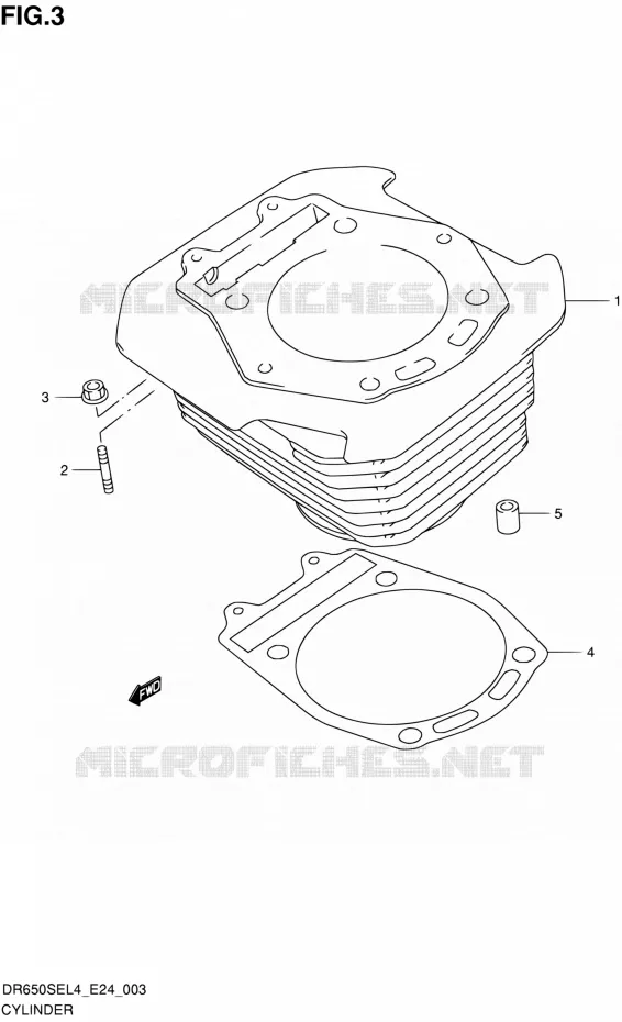 CYLINDER Suzuki MOTO 650 DR 2014  DR650SE L4 (E24)