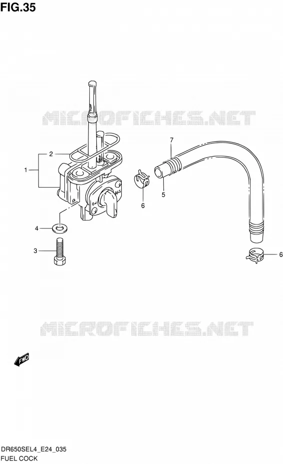 FUEL COCK Suzuki MOTO 650 DR 2014  DR650SE L4 (E24)