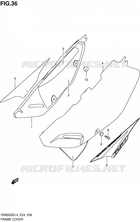 REAR FAIRING Suzuki MOTO 650 DR 2014  DR650SE L4 (E24)