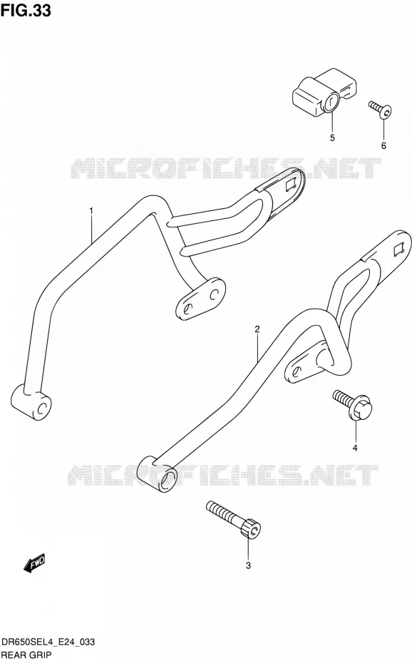 REAR GRIP Suzuki MOTO 650 DR 2014  DR650SE L4 (E24)