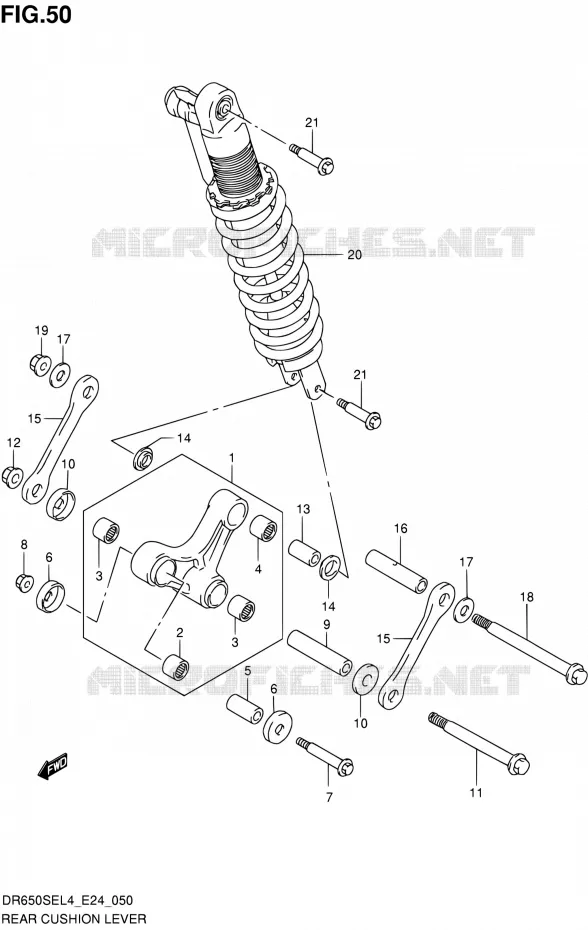 SHOCK ABSORBER LINKAGE Suzuki MOTO 650 DR 2014  DR650SE L4 (E24)