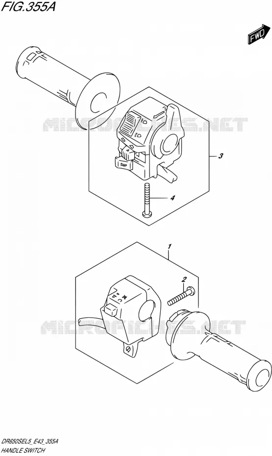 SWITCHES Suzuki MOTO 650 DR 2015  DR650SE L5 (E43)