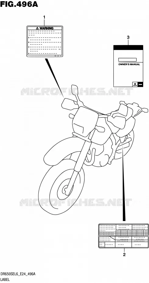 LABEL Suzuki MOTO 650 DR 2016  DR650SE L6 (E24)