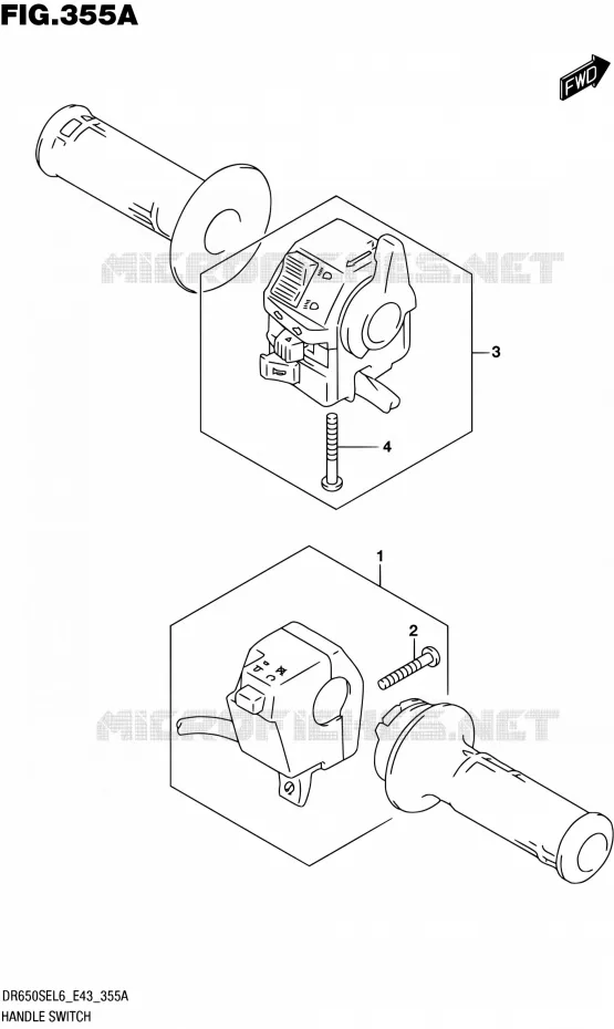 SWITCHES Suzuki MOTO 650 DR 2016  DR650SE L6 (E43)