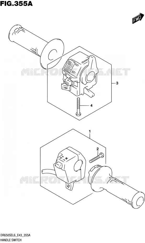 SWITCHES Suzuki MOTO 650 DR 2016  DR650SE L6 (E43)