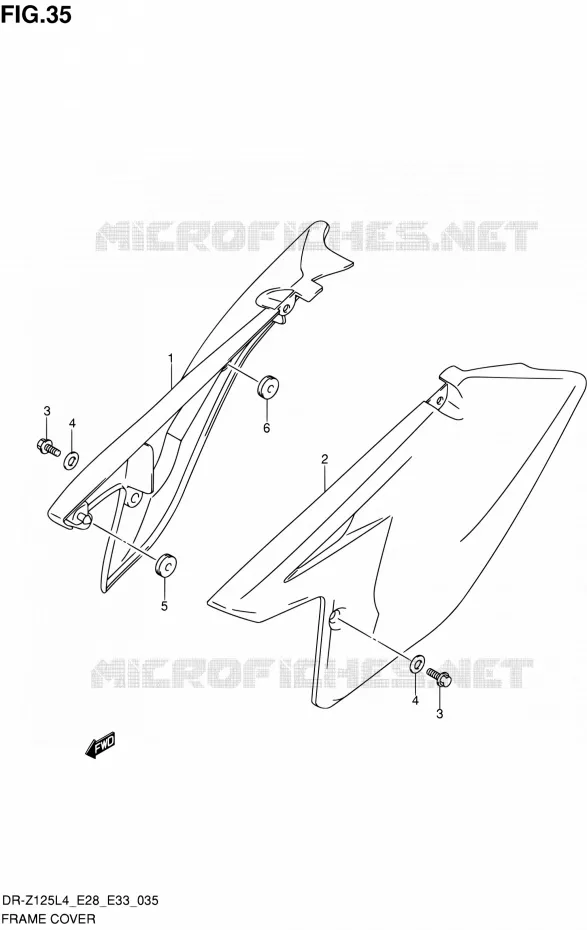 REAR FAIRING Suzuki MOTO 125 DR-Z 2014  DR-Z125 L4