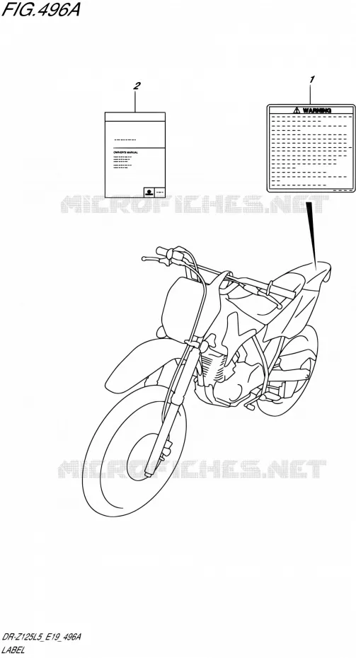 LABEL Suzuki MOTO 125 DR-Z 2015  DR-Z125L L5 (E19)