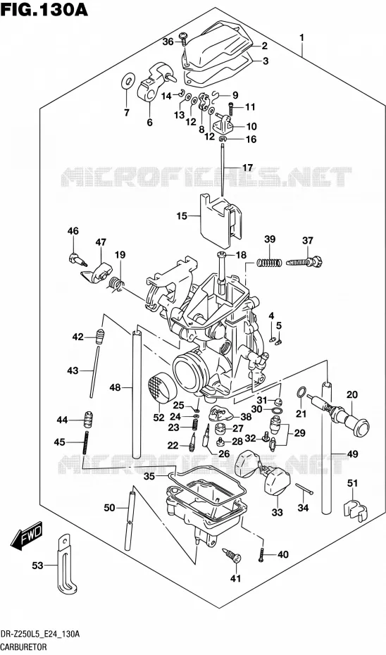 CARBURETOR Suzuki MOTO 250 DR-Z 2015  DR-Z250 L5 (E24)