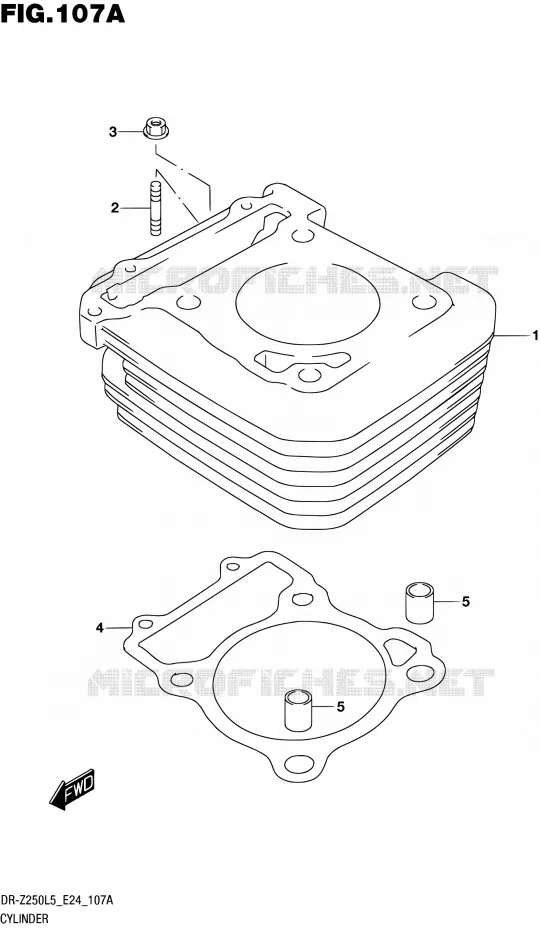 CYLINDER Suzuki MOTO 250 DR-Z 2015  DR-Z250 L5 (E24)