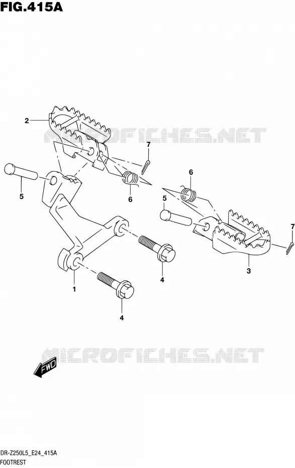 FOOTREST Suzuki MOTO 250 DR-Z 2015  DR-Z250 L5 (E24)