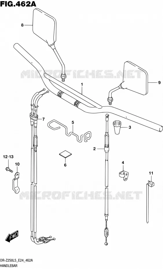 HANDLEBAR Suzuki MOTO 250 DR-Z 2015  DR-Z250 L5 (E24)