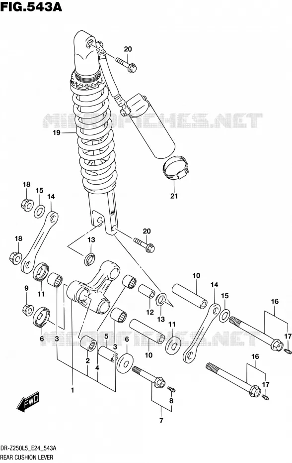 SHOCK ABSORBER LINKAGE Suzuki MOTO 250 DR-Z 2015  DR-Z250 L5 (E24)