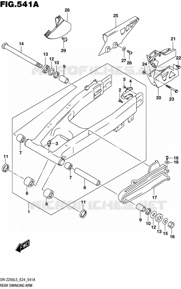 SWINGARM Suzuki MOTO 250 DR-Z 2015  DR-Z250 L5 (E24)