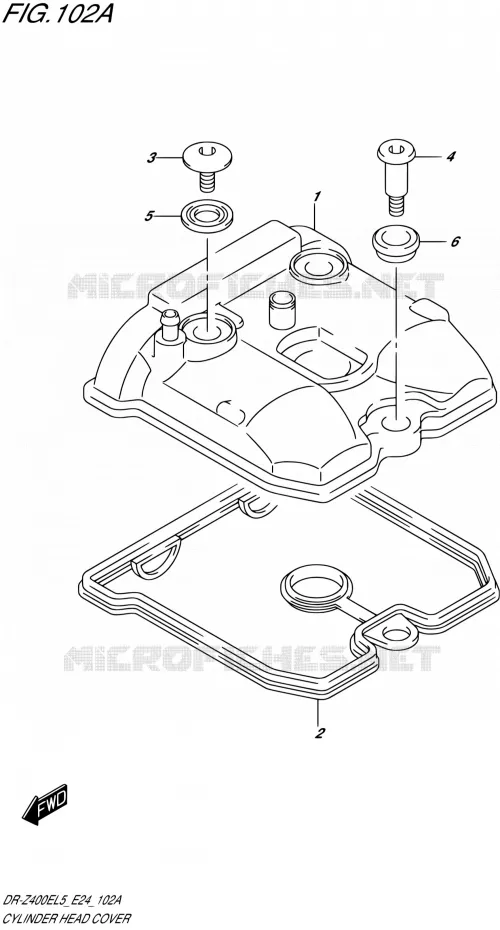 CYLINDER HEAD COVER Suzuki MOTO 400 DR-Z 2015  DR-Z400E L5 (E24)