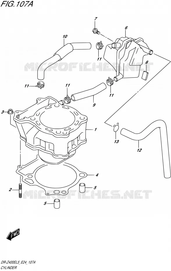 CYLINDER Suzuki MOTO 400 DR-Z 2015  DR-Z400E L5 (E24)