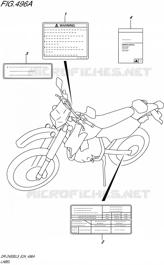 LABEL Suzuki MOTO 400 DR-Z 2015  DR-Z400E L5 (E24)