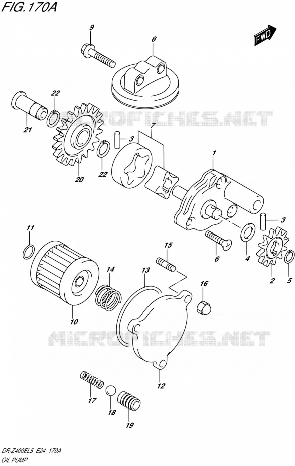 OIL PUMP Suzuki MOTO 400 DR-Z 2015  DR-Z400E L5 (E24)