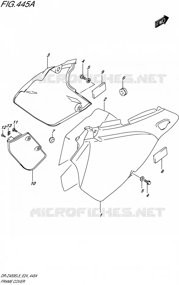REAR FAIRING Suzuki MOTO 400 DR-Z 2015  DR-Z400E L5 (E24)