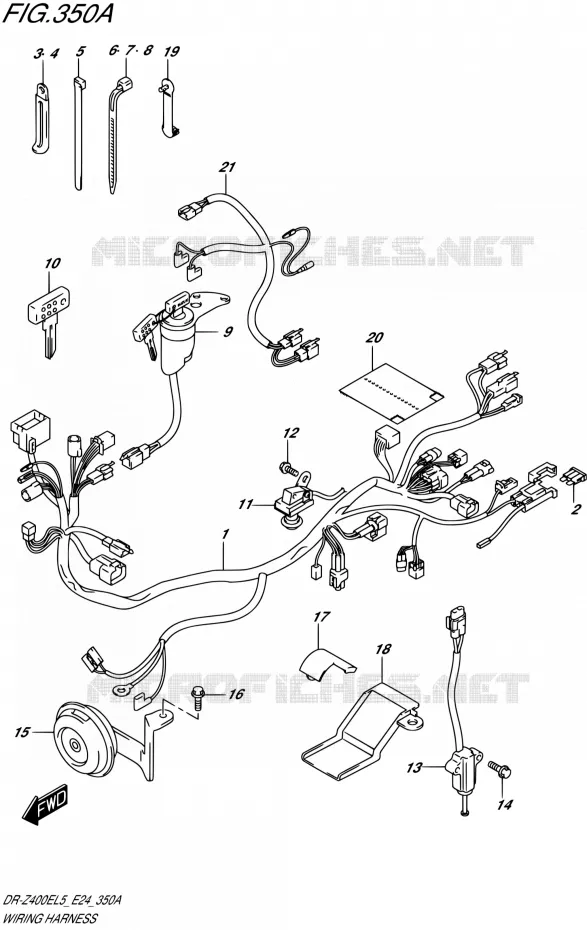 WIRING HARNESS Suzuki MOTO 400 DR-Z 2015  DR-Z400E L5 (E24)