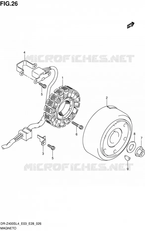IGNITION Suzuki MOTO 400 DR-Z 2014  DR-Z400S L4 (E03,E28,E33)