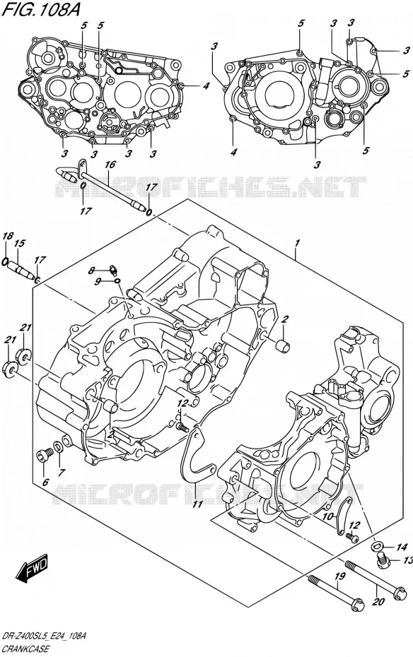 CASING Suzuki MOTO 400 DR-Z 2015  DR-Z400S L5 (E24)