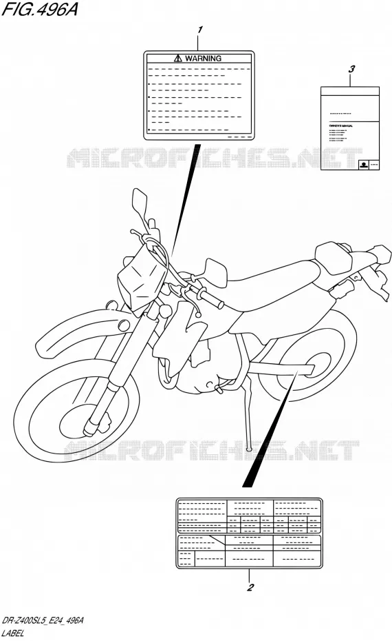 LABEL Suzuki MOTO 400 DR-Z 2015  DR-Z400S L5 (E24)
