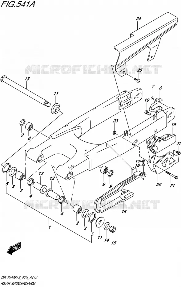 SWINGARM Suzuki MOTO 400 DR-Z 2015  DR-Z400S L5 (E24)