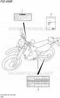 LABEL (DR Z400SL6 E28) for Suzuki DR-Z 400 2016
