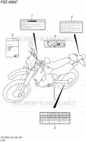 LABEL (DR Z400SL6 E33) for Suzuki DR-Z 400 2016