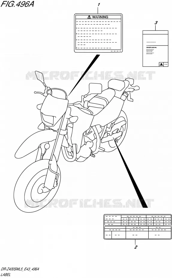 LABEL Suzuki MOTO 400 DR-Z 2015  DR-Z400SM L5 (E43)