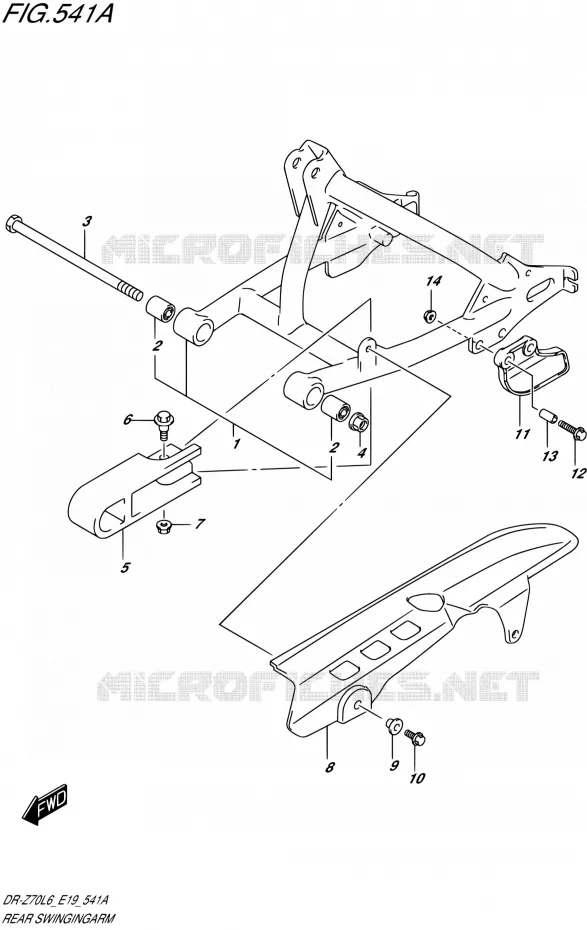 SWINGARM Suzuki MOTO 70 DR-Z 2016  DR-Z70 L6 (E19)